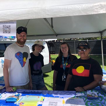 Bec (second from left) at Yabun 2022